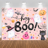 Hey Buh Rosa Halloween Hintergrund Für Babydusche